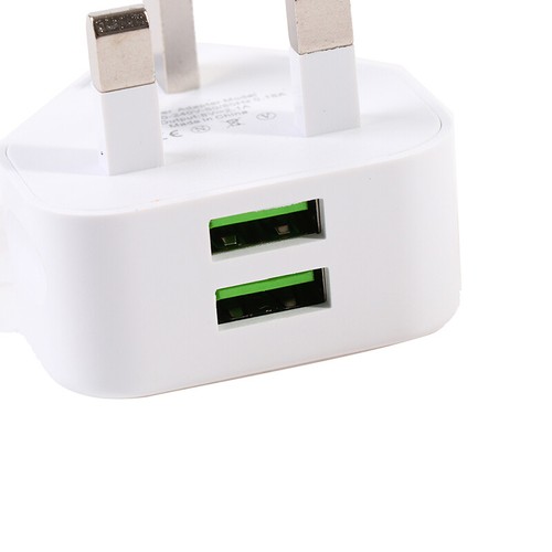 UK Plug Single USB Double USB Adapter Mains USB Adaptor Wall Charger Tra-OY - Zdjęcie 4 z 10