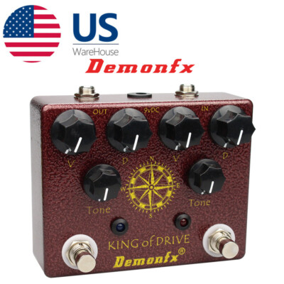 Demonfx King Overdrive DUAL DRIV BOOST DISTORTION Guitar Effect Pedal 4 DIP