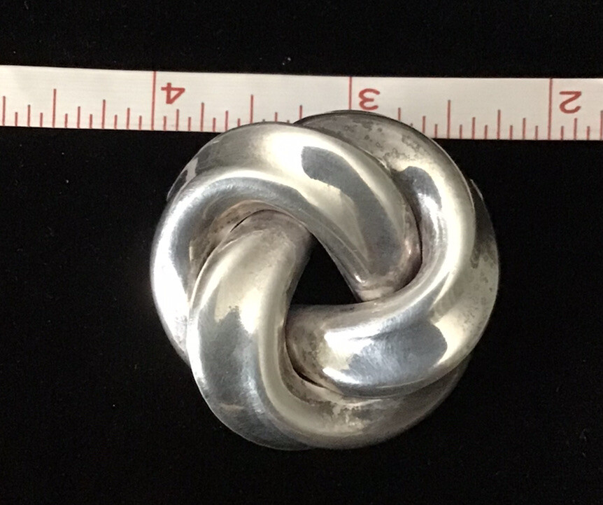 Vintage Mexico Taxco C-11 Sterling Silver 925 Swirl Knot Burst