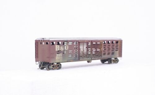 HO Brass Trains Inc. Baltimore & Ohio Steel Cattle Car Painted Weathered Japan - Picture 5 of 8