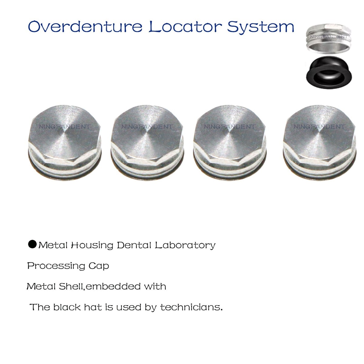 10-Piece Dental Implant Overdenture Locator Abutments & Retention Caps – Unbranded Lab Set
