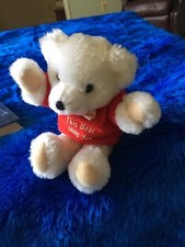 7" plush Teddy Bear doll w/ This Bear Loves You shirt, good condition Russ Brand