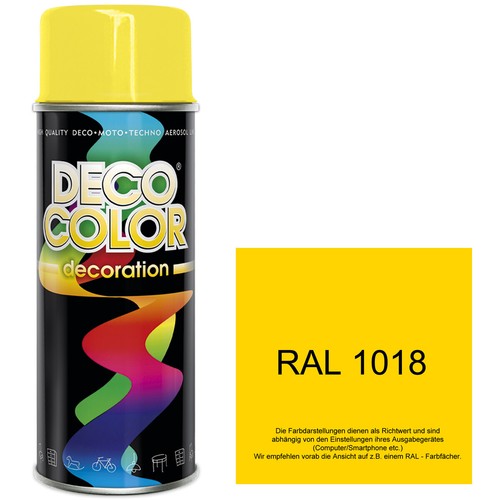 DECO COLOR 3er Sparpack 400ml Lackspray Sprühlack Sprühfarbe Lack Farbe wählbar - Bild 14 von 112