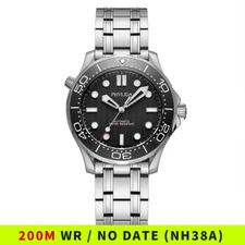 PHYLIDA Black Dial NH38A Automatic Watch SLN BGW9 Lume 200M No Date