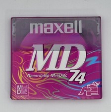 MAXELL MD74-RD BLANK MINI DISC  1  SEALED Red 74 Minutes Brand New