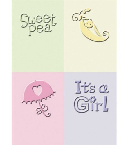 Cuttlebug 4pc embossing Princess Animals Birthday Thanks It's a Girl Explore NEW - Picture 4 of 13