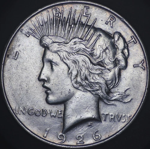 1926 D $1 Peace Dollar / AU / Very Nice / From Old Dealer's Personal Set !
