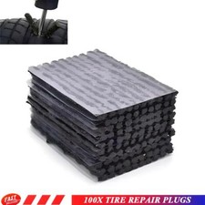 100pcs Black Tire Repair Plugs For Efficient Tubeless Puncture Car Recovery Us