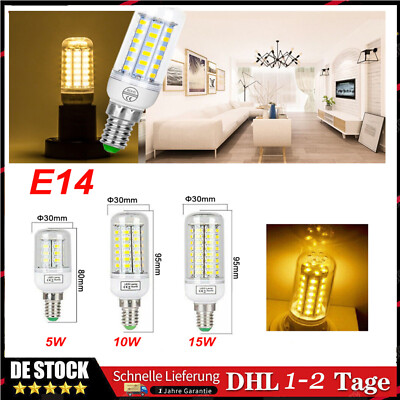 E14 LED Glühbirne Birne Mais Licht Leuchtmittel 5730 SMD Strahler Lampe 220V