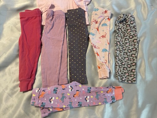 Lote de 7 piezas Paquete de pantalones para bebé niña 12M camisa - Imagen 2 de 10
