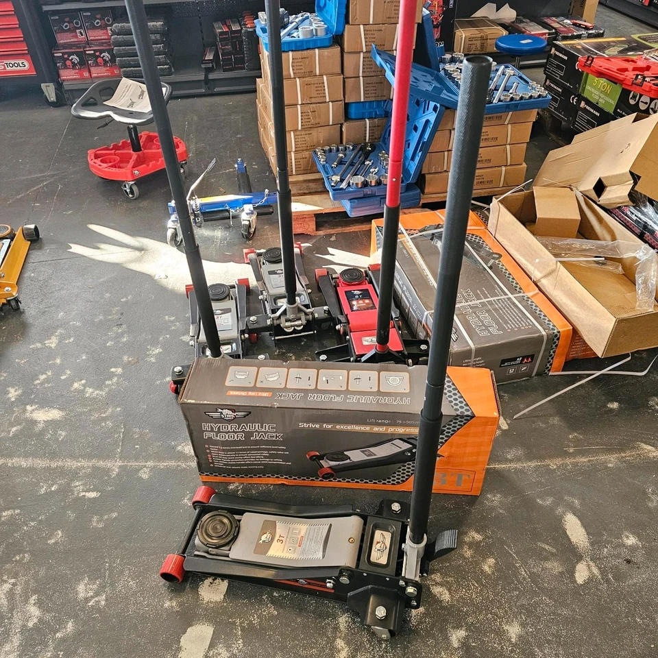 Shunting Trolley Utra Flat 3 with Foot Pedal Jack 75-505mm - Image 2 of 4