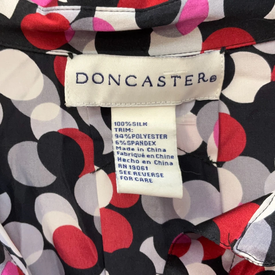 Blusa Doncaster Top Mujer Talla 18 Negra Clásica Lunares Sin Mangas Pullover Foto 4 de 4