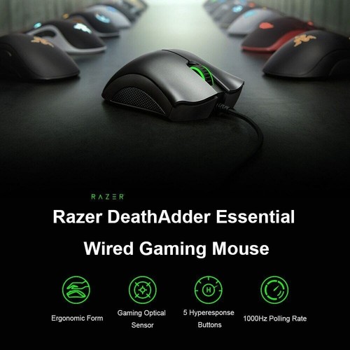 Razer DeathAdder Essential Professional Gaming Mouse 6400 DPI Optical Sensor USB - Picture 9 of 10