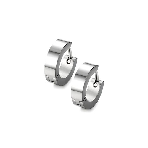 1 Pair Fake Clip On Cuff Earring Hoop Ring 316L Surgical Steel Ear Stud Piercing - Picture 4 of 8