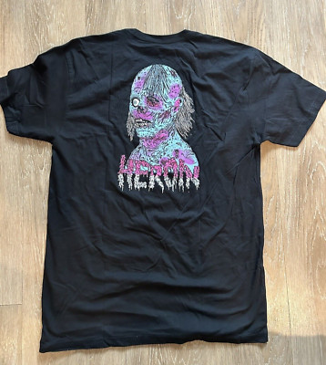 Heroin Skateboards Zombie T-Shirt Black Size Large New no Tags