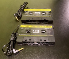 2 Piece, AUX Car Audio Cassette Adaptor, Black/Gold Color