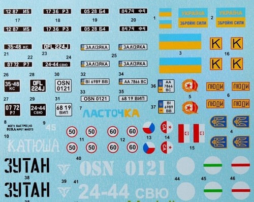 Kit de calcomanías militares Dan Models 35015 para modelo a escala 1:35 para camión militar ZIL-131 - Imagen 2 de 8