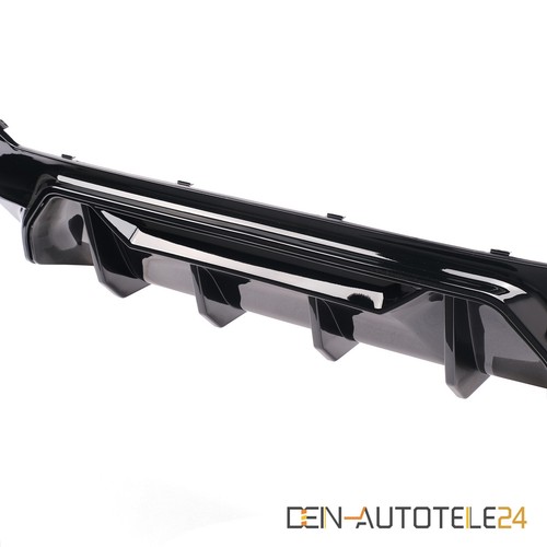 Heckdiffusor Auspuffblende für BMW 5er G30 G31 FACELIFT SPORT GLANZ SCHWARZ - Picture 5 of 6