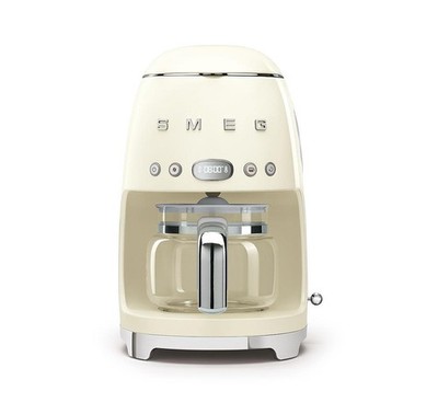 Smeg DCF02CRUS Cream 50s Retro Style Drip Coffee Machine (Open Box) Box Damage