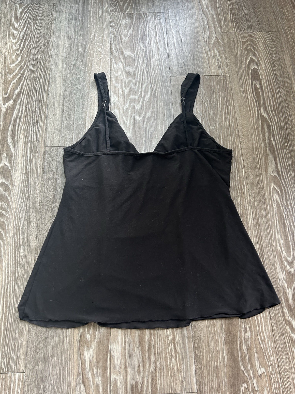 Studio Donatella Black Lace Babydoll Top Sz M 90s Dark Coquette Whimsigoth Fairy