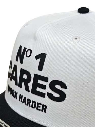 Cappello Berretto Snapback 3D NERO Silicone Design OTTO BIANCO CON NERO Semi-curvo NUOVO - Foto 8 di 15
