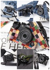 For FUJIFILM XT5 X-T5 Handmade Color Cloth Style Half Camera Case Bag Cover