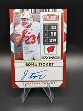 2020 Contenders Draft Picks Jonathan Taylor Bowl Ticket 20/25 Auto Colts Badgers