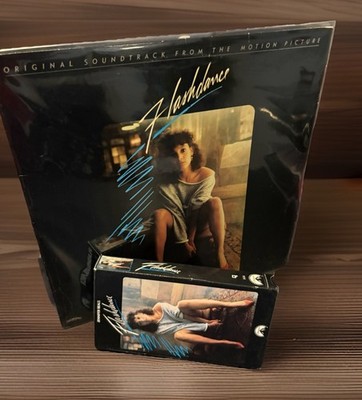 Flash Dance (1983) Movie VHS & Vinyl Soundtrack LP Set 2 Giorgio Moroder