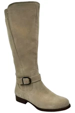 Naturalizer Women's Jayden Suede Riding Boot Porcelain Suede