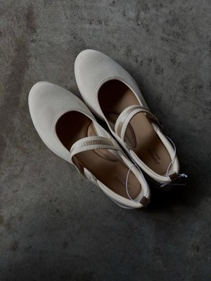 J.Sport Mary Jane Ballet Flats Cream & white