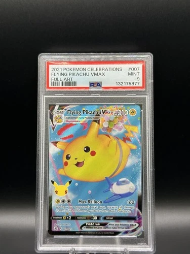 Celebrations Flying Pikachu VMAX PSA 9 007/025 Ultra Rare Full Art Holo