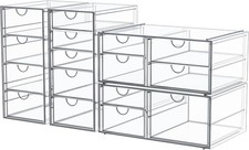 Makeup Organizer Storage With 16 Drawers, 4 Pcs Desktop Office Supplies, Desk