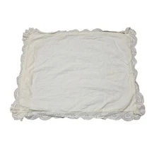 Lauren Ralph Lauren Spring Hill White Cotton Eyelet Pillow Sham Case Standard