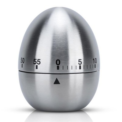 Egg Timer Stainless Steel Kitchen Timer in Elegant Egg Shape Design