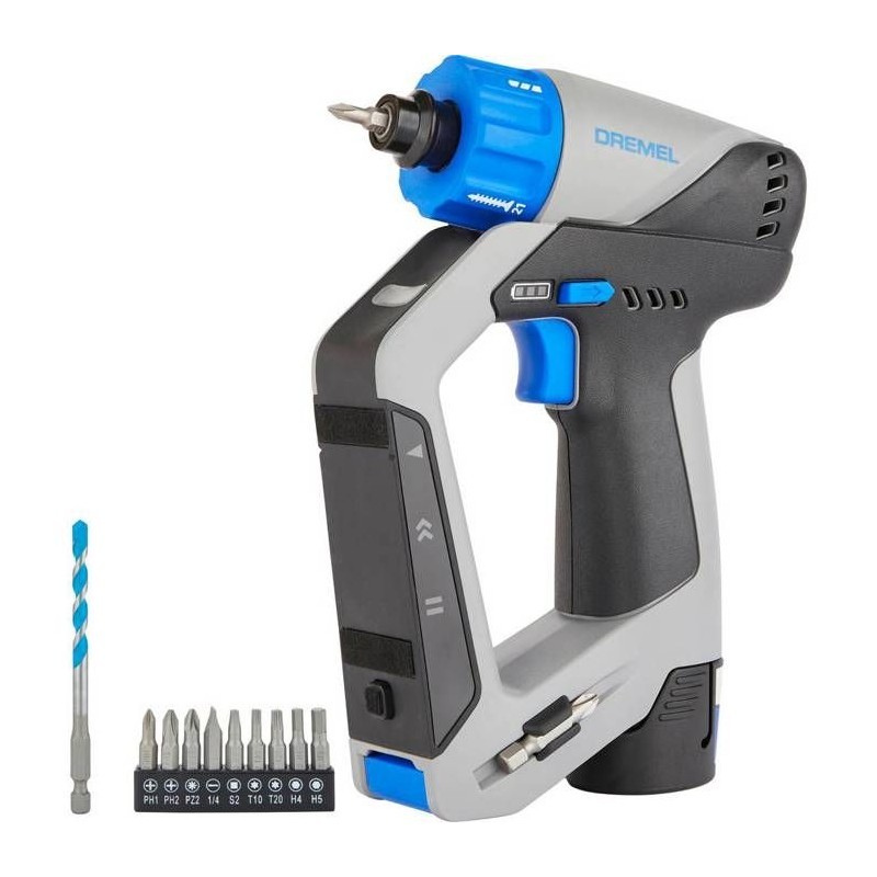 Perceuse 3 en 1 sans fil 12V DD12V-S1 avec visseuse batterie 2Ah chargeur et accessoires
