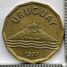 1977 Uruguay 20 Centesimos About Uncirculated Details - Free Shipping