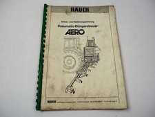 Rauch AERO Pneumatik Düngerstreuer Betriebsanleitung Streutabelle ca. 1985