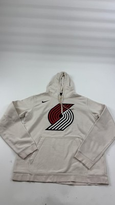 Portland Trail Blazers Hoodie Mens Large Cream NBA Basketball Nike Pullover