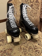 Hyde Mens Black Capped Toe Roller Skates Size 10