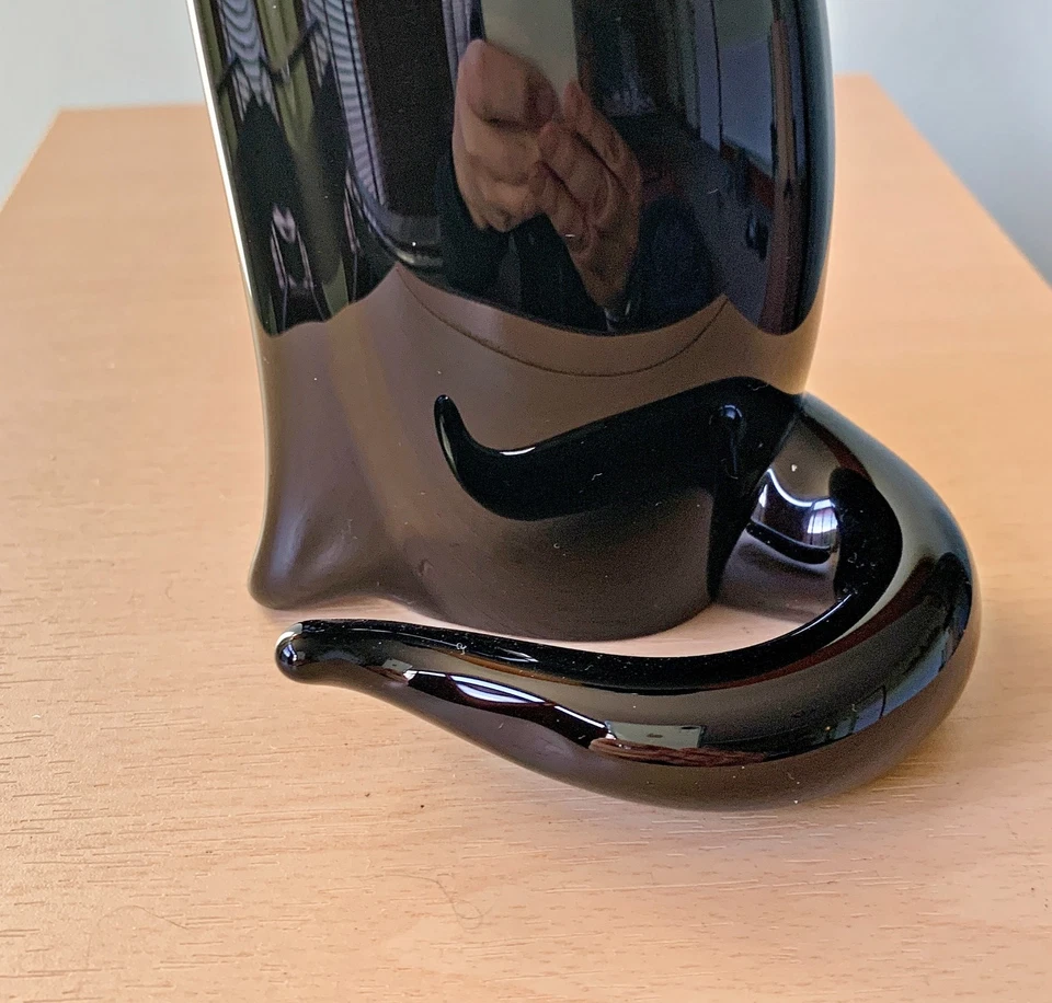 PURRFECT Murano Black Cat figure by Elio Raffaeli - signed 23 cm tall - Image 4 of 4