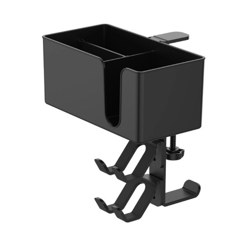 Metal Tableside Storage Box 4-in-1 Earphone Stand New Desk Side Box Office - Afbeelding 13 van 16