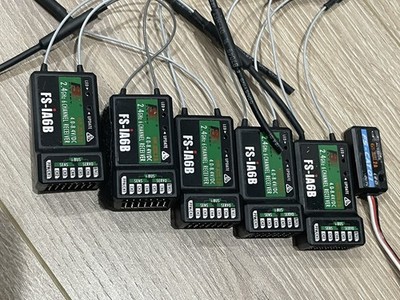 5x Flysky FS-iA6B 2.4GHz 6-Channel RC Receiver i-BUS Lot of 5 + FS-CAT01  sensor