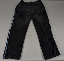 Marithe Francois Girbaud Velour Sweatpants Mens XL Black Drawstring Ankle Zip