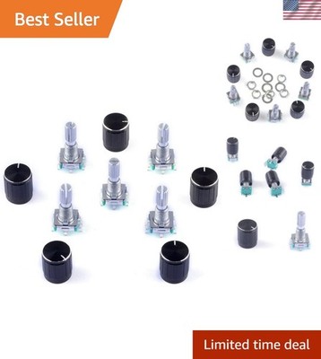 5Pcs 360 Degree Rotary Encoder Code Switch Digital Potentiometer with Push Bu...
