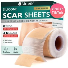 Silicone Scar Sheets, Silicone Scar Tape 1.6"x 120" Roll-3M , Reusable and E...