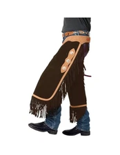 Tough 1 Western Chinks Adult Suede Basket Stamp Yoke Adjust 63-710