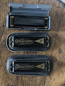 Lot Of 3 Harmonicas Hohner Pro Harp Ms, 2-Blackbird RRS By Weltmeister Germany