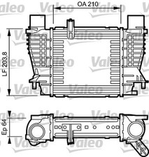 Ladeluftkühler VALEO 817999 für CLIO RENAULT KR0 BR0 CR0 MODUS Aluminium 3 2 16V