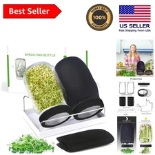 Grow Fresh Microgreens at Home - 32 oz Sprouting Jars with Drain Tray Included