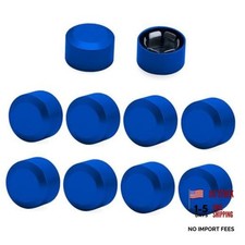 Blue Engine Bolt Topper Caps - Fits Harley Twin Cam 9mm-12mm Bolt Covers